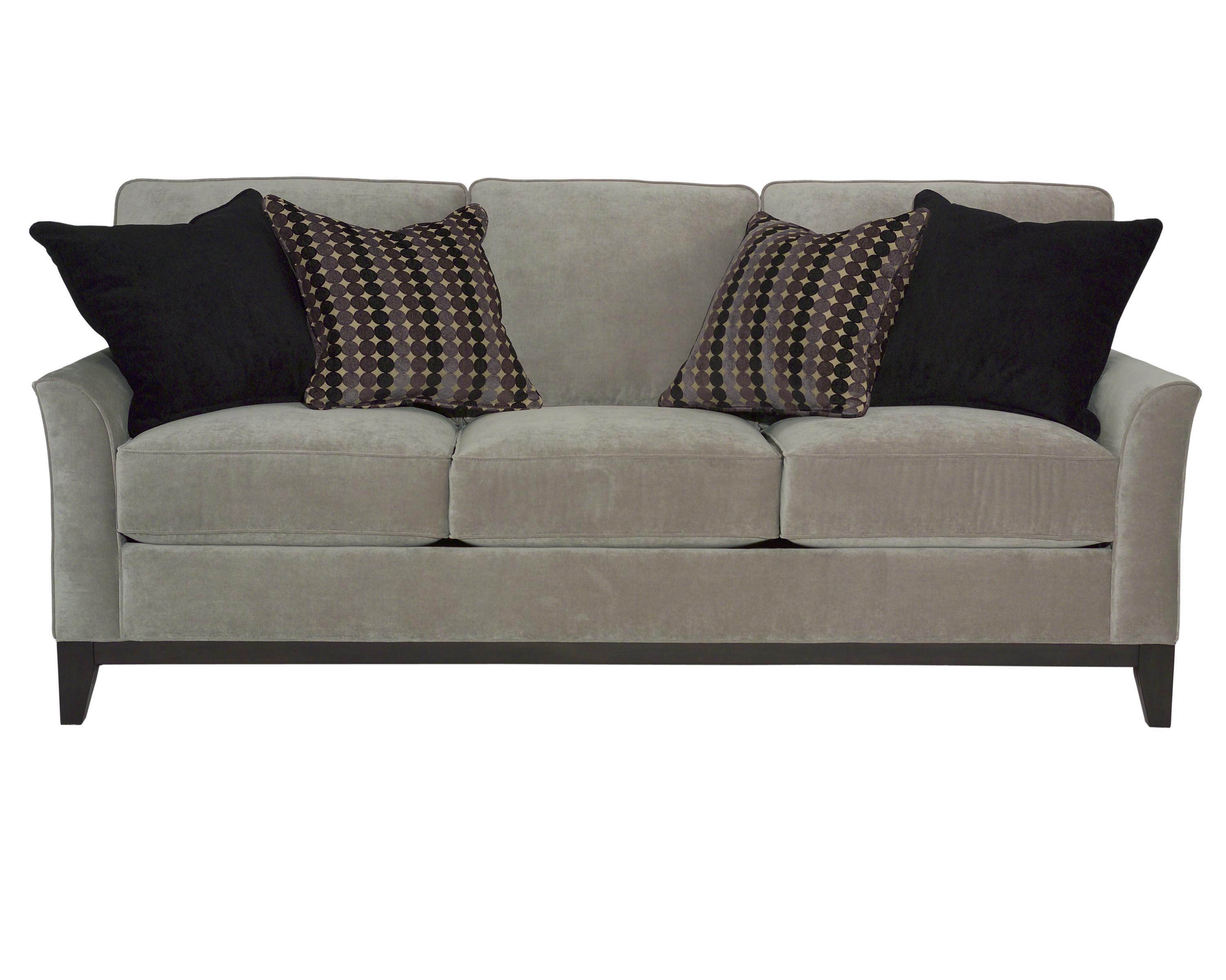 Broyhill Furniture Perspectives Stationary Sofa with Exposed Wood